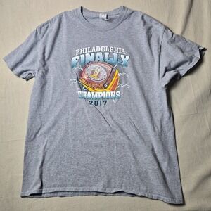 2017 Philadelphia Finally Champions T Shirt Size XL NFL Football Grey Eagles